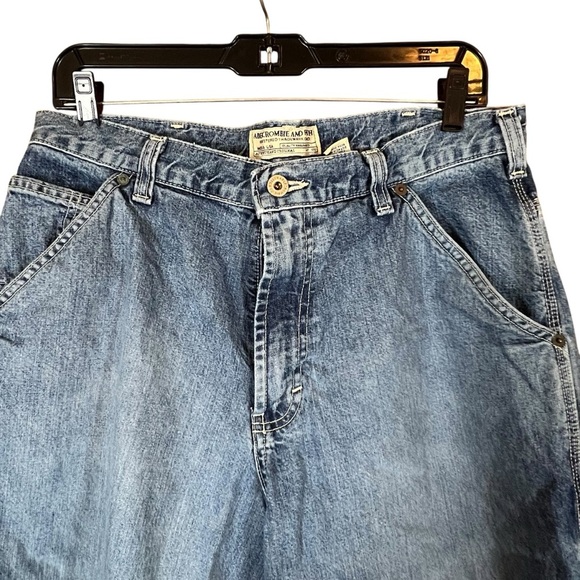 Vintage Abercrombie & Fitch Men’s Carpenter Jeans Size 32R Blue Denim - Picture 2 of 7